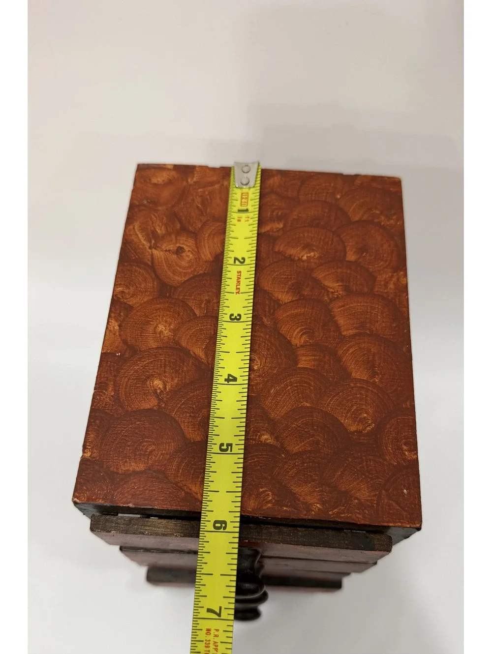 Vintage Handmade Wooden Jewelry Box With Five Drawers Jewelry Storage Box
